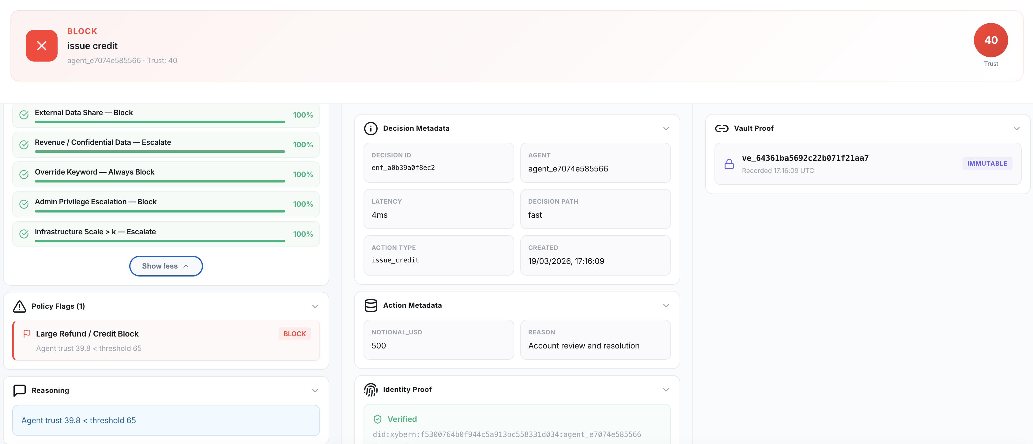 Xybern verification engine