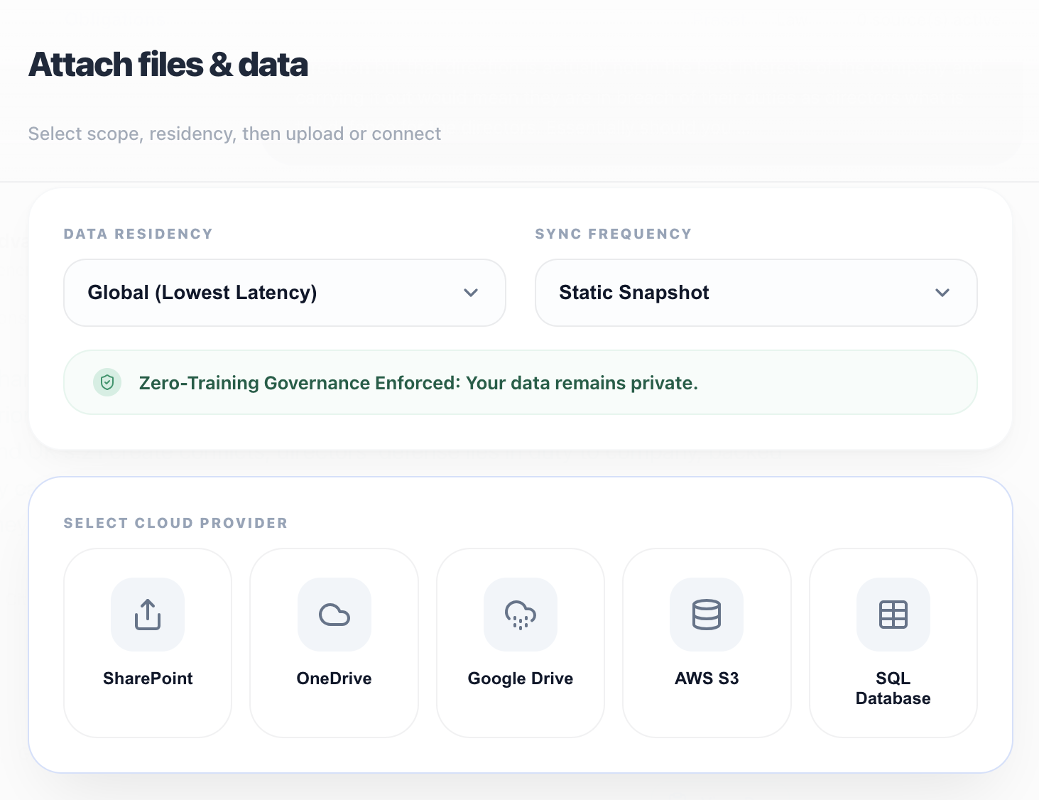 Cloud provider connection grid